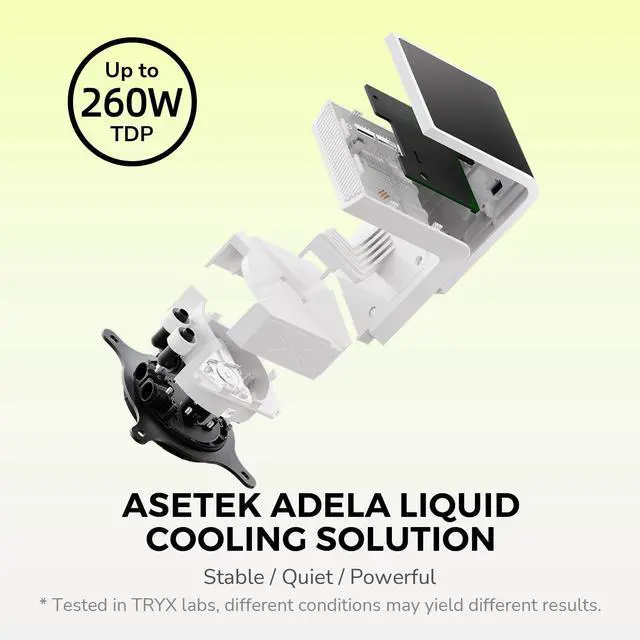 Alt view image 2 of 5 - TRYX PANORAMA SE 240 ARGB WHITE 240mm AIO Rotatable 6.67'' AMOLED Curved Screen 3D Anamorphic Effect Customizable AIO Cooler 240mm White Asetek Adela 260w TDP Intel LGA 1851/1700/1200/115X AM