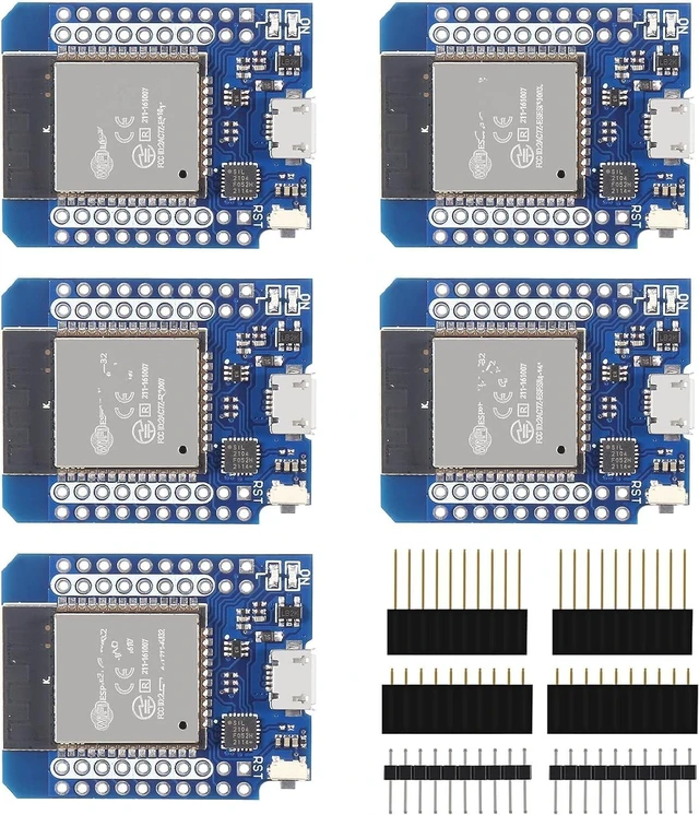 Alt view image 2 of 5 - ACEIRMC D1 Mini NodeMCU ESP32 WLAN WiFi Bluetooth IoT Development Board 5V Compatible for Arduino (5pcs)