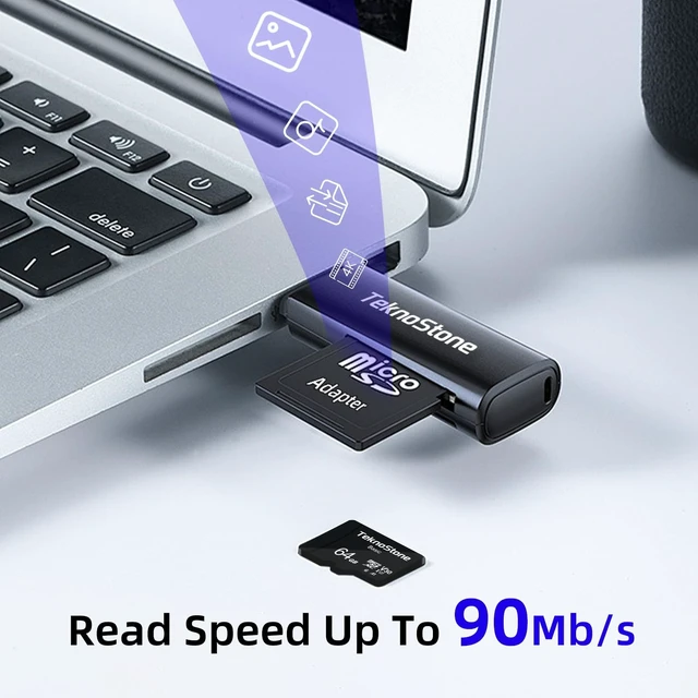 Alt view image 2 of 5 - TEKNOSTONE 64GB Basic MicroSDXC TF Memory Card with Adapter 3 Packs