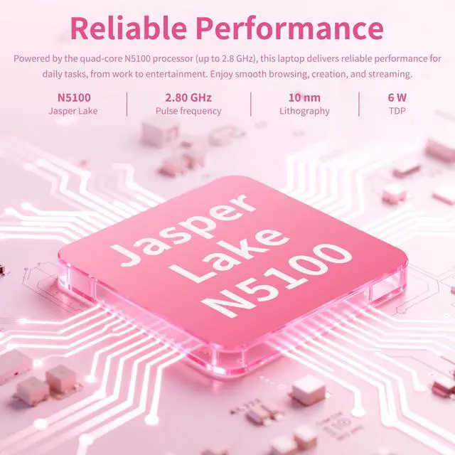Alt view image 2 of 5 - OMSERVB 14" IPS-FHD-Laptop, N5059 up to 2.9 GHz, 16GB DDR4 RAM, Up to 1TB NVMe SSD, FHD IPS Display, Webcam Privacy Shutter, Wi-Fi- Pastel Pink, Win 11, Multi-Ports Lightweight(16GB RAM+256GB SSD)