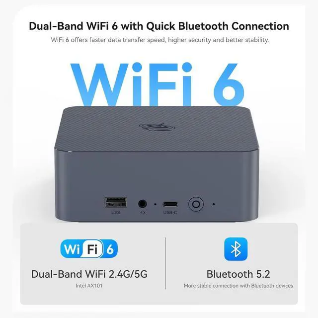 Alt view image 4 of 5 - Beelink EQi13 Mini PC Intel i5 13500H (12C/16T,up to 4.7GHZ),16GB LPDDR5,500GB SSD Mini Computer Supports 4K Dual Screen Display/WiFi6/BT5.2/Dual 1000M LAN