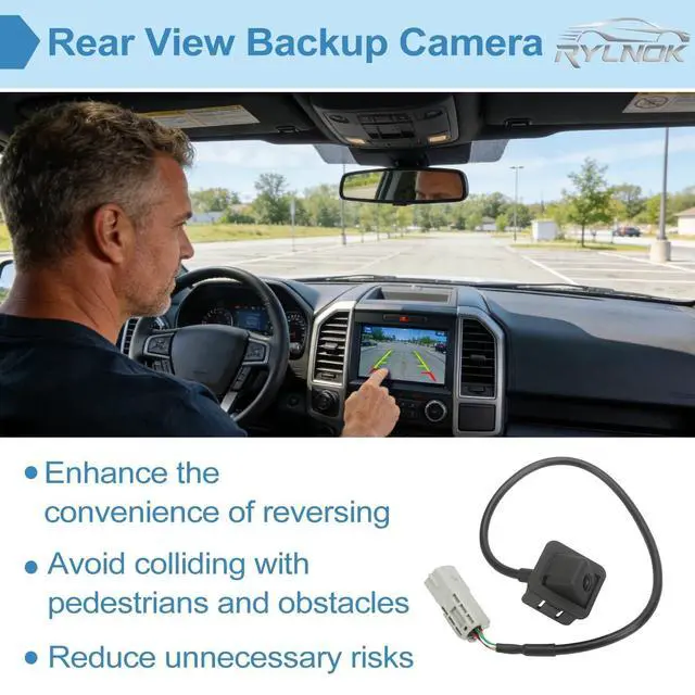 Alt view image 2 of 5 - RYLNOK Rear View Backup Camera Parking Assist Camera Compatible with Buick Envision 2016 2017 2018 Replace OE Number 84163768 84093580 22926660