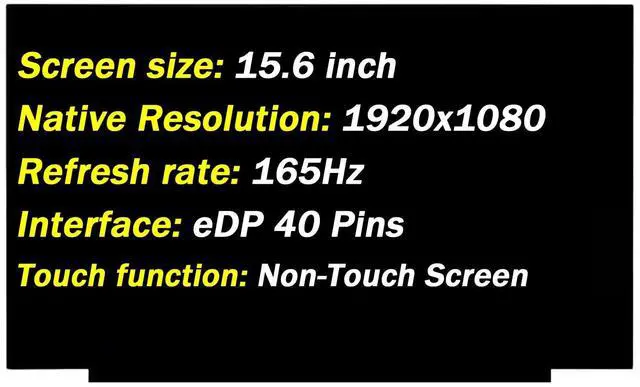 Main image of PEHDPVS Replacement for Acer Nitro V15 ANV15-51 ANV15-51-723D Model N23Q22 (2023) FRU: 5D11B36357 SD11B36358 165HZ 40 Pins 1920x1080 15.6" LCD Screen Laptop Display Panel (Only for Non-Touch Screen