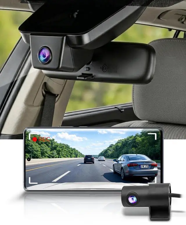 Main image of Fitcamx Front 4K+Rear 1080P Dash Cam Adapts for Toyota Tacoma 2018-2023 (3rd Gen/N300), OEM Factory Look, 2 Channel HD Video, Built-in WiFi & APP, Loop Recording, G-Sensor, Easy to Use, 128GB Card