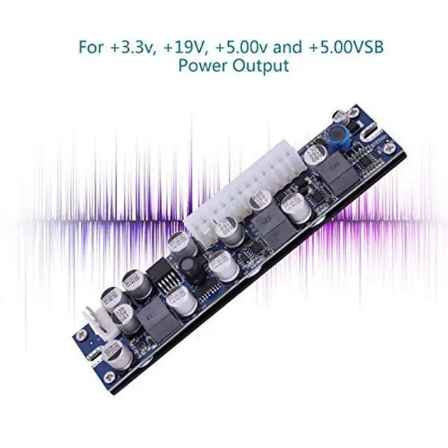 Alt view image 5 of 5 - Mini ITX DC Power Supply, 350W Silent Fanless Pico PSU with Overvoltage Protection for Small Form Factor PC Builds