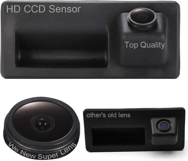 Main image of HD 720P Vehicle Backup Camera Car Rear View Trunk Handle Camera Replacement for Audi A3 A4 A4L S4 A5 S5 Q3 Q5 A6 A7 A6L A8L S6S7 RS5 Golf Gross/Golf VI Variant Sharan/Passat Variant/Skoda