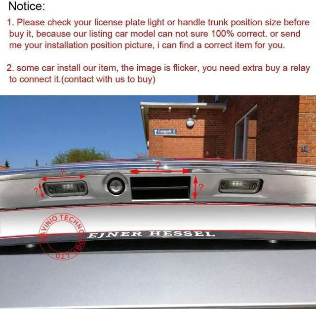 Alt view image 3 of 5 - HD 720P Vehicle Backup Camera Car Rear View Trunk Handle Camera Replacement for Audi A3 A4 A4L S4 A5 S5 Q3 Q5 A6 A7 A6L A8L S6S7 RS5 Golf Gross/Golf VI Variant Sharan/Passat Variant/Skoda