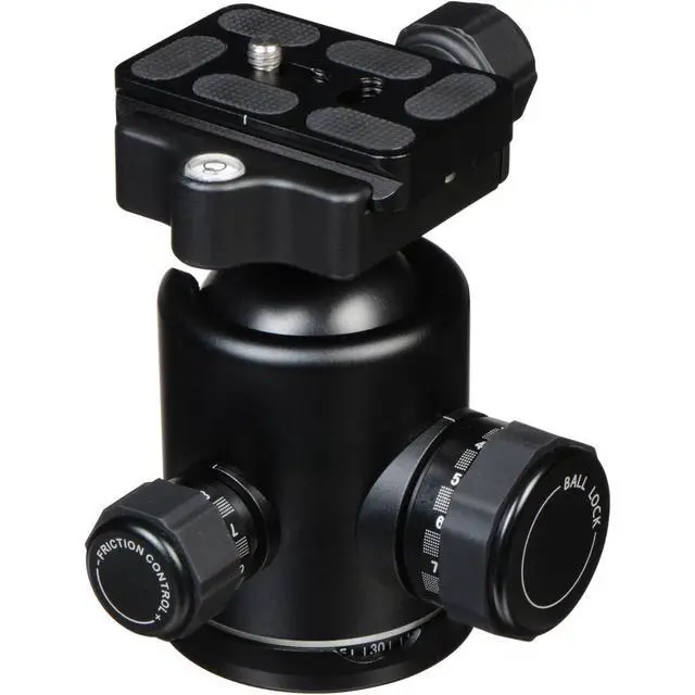 Alt view image 2 of 2 - Benro Triple Action Ballhead with PU60 Plate, 66.0 lb. Capacity- Black (B3)