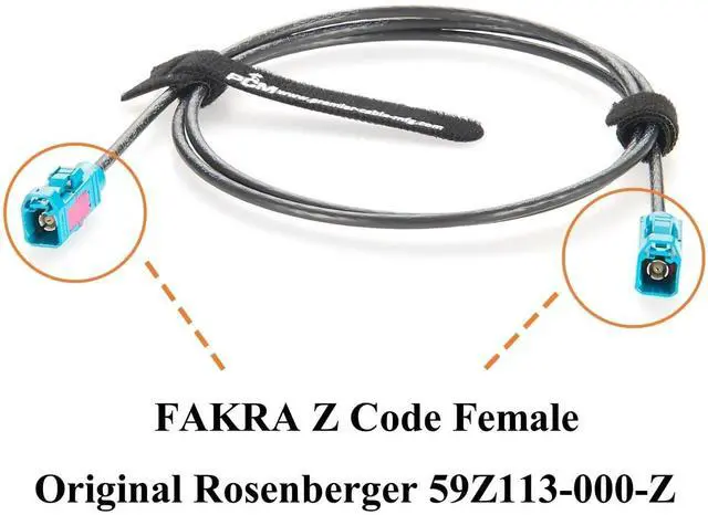 Alt view image 3 of 5 - Original Rosenberger 59Z113-000-Z FAKRA Z Female to Female RF Coaxial Cable 50 Ohm Vehicle Car GPS Antenna Extension Cable for ADAS, FPD-Link GMSL2 Camera, Satellite Radio, Infotainment (2M/6.6FT)