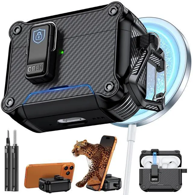 Main image of Inesore for AirPods Pro 3 Case with Secure Lock (Black)