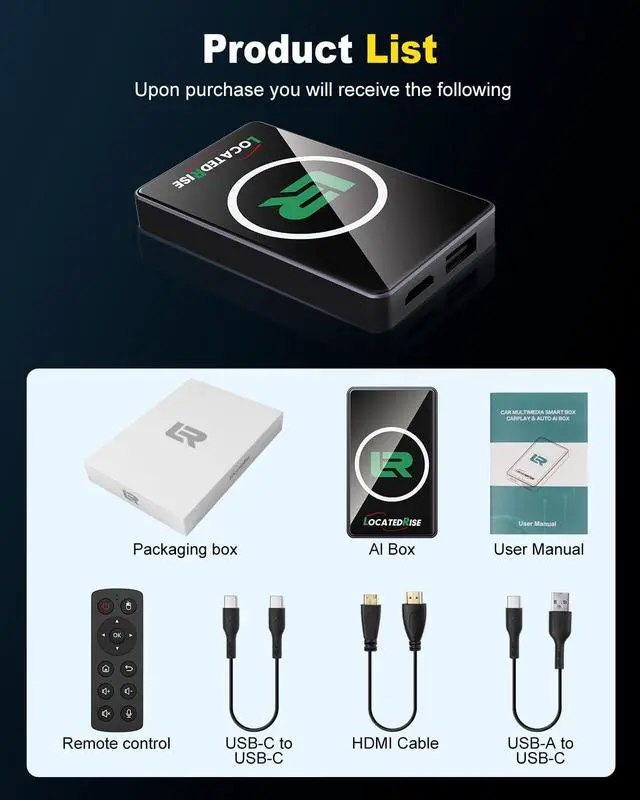 Alt view image 4 of 5 - Locatedrise 2026 Wireless CarPlay Adapter & Android Auto Wireless AdapterMagic Box Upgrade Edition (Built-in Cooling Fan), Stream Netflix, YouTube, for Cars with OEM Wired CarPlay/Androi