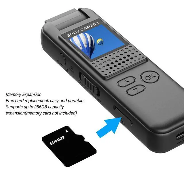 Alt view image 2 of 5 - Handheld Back Clip Camera, Body Camera Video Recorder, Sports Cam Rotatable Tiny Portable for Security Monitoring