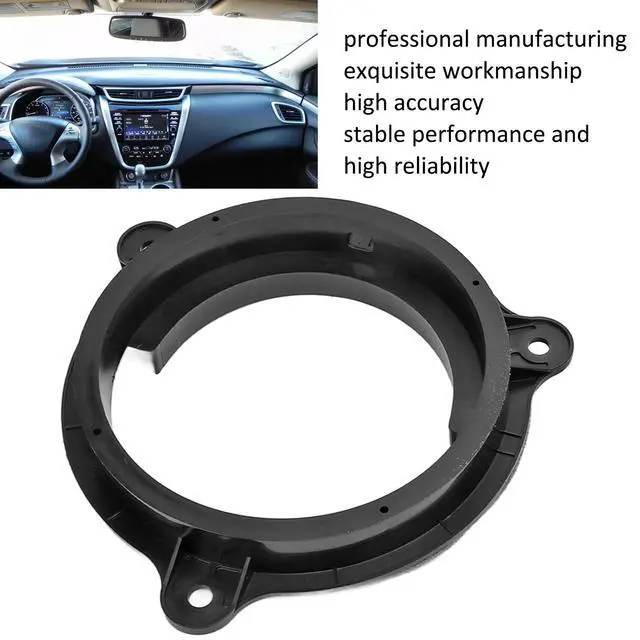 Alt view image 4 of 5 - 4pcs 6.5in Black Speaker Adapter Bracket Ring with 2 Wire Harness Replacement for Murano 20002019