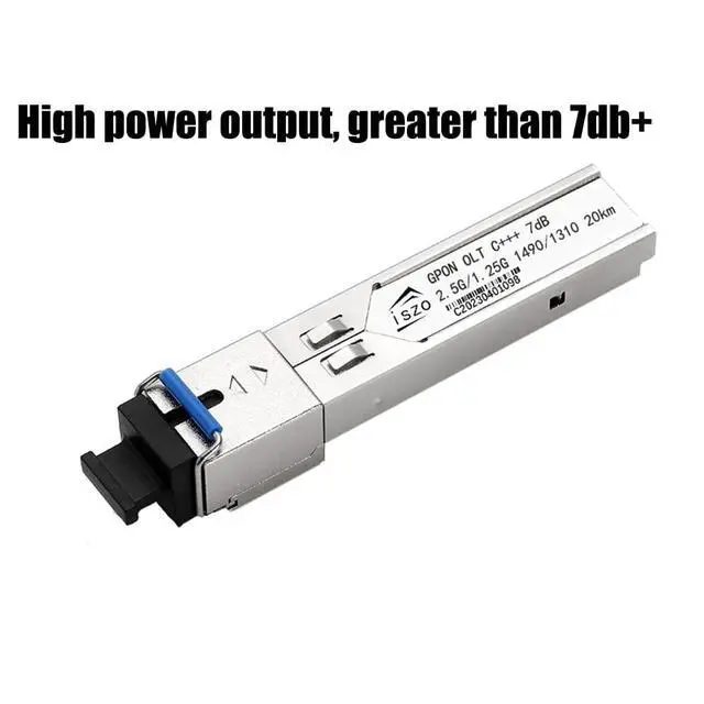 Alt view image 5 of 5 - Iszo High-Power GPON OLT C+++ with 7dBm SC UPC, Optical PON Module, 2.5/1.25Gbps, Max Distance 20km, Compatible with OLT BDCOM HIOSO VSOL Think TPLINK and More (1pcs, 8dB)