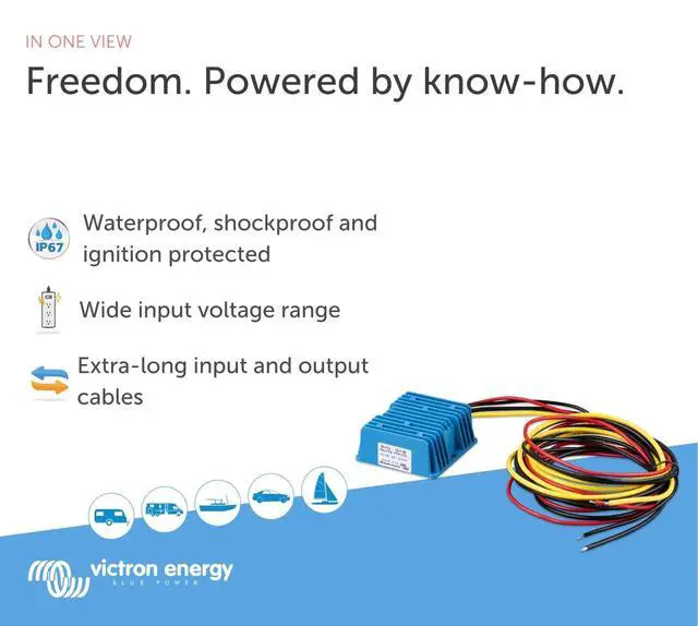 Alt view image 2 of 5 - Victron Energy Orion IP67 24/12-Volt 20 amp DC-DC Converter, Non-Isolated