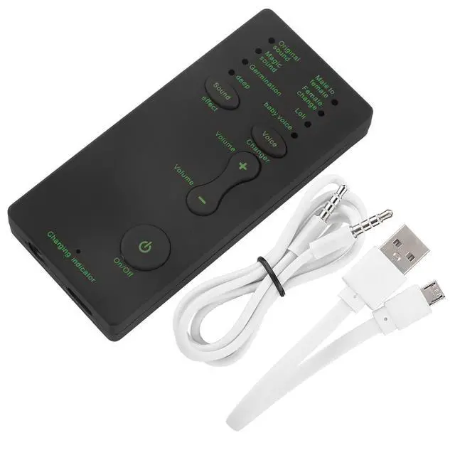 Alt view image 2 of 5 - Ghostface Voice Changer, Scream Voice Changer Microphone Voice Changer for Phone Calls, Portable Mini 300MA 3.7VLive Broadcast Sound Card for Mobile Phone
