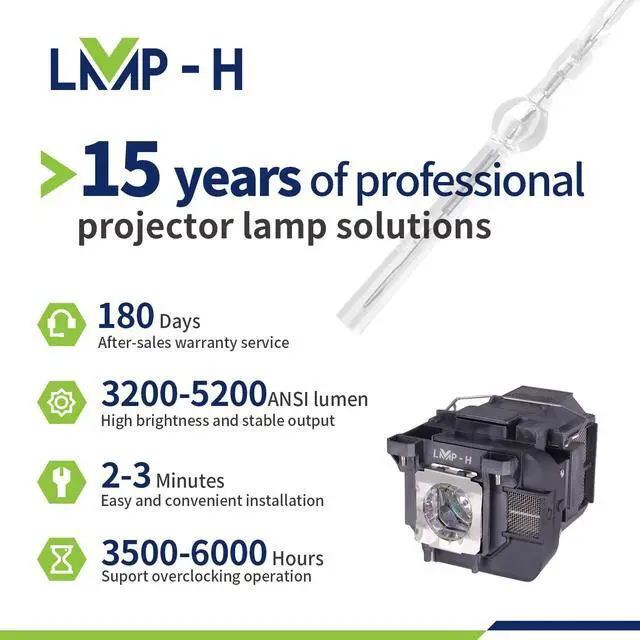 Alt view image 3 of 5 - LMP-H ELP77/V13H010L77 Replacement Projector Lamp Bulb with Housing for Ep-Son PowerLite 1975W 1980WU 1985WU 4650 4750W 4855WU EB-1970W 1975W 1980WU 1985WU 4550 4650 4750W 4770W 4850WU 4855WU 4950