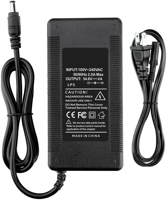 Main image of Amoimary 54.6V AC/DC Adapter Compatible with Jetson Haze JHAZE-BLK JHAZE-BLK-OB JHAZE-CAN-BLK JHAZEBLK 48V 7.5Ah Model PJHAZE-CH 54.6VDC 2A Power Supply Cable Cord