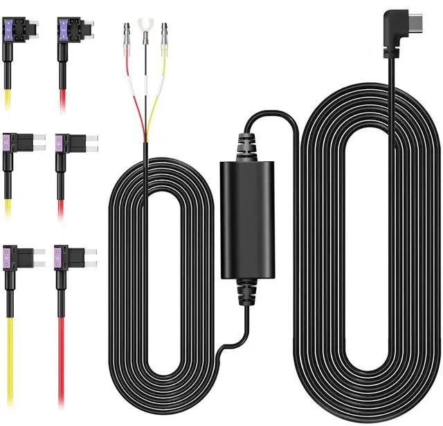 Main image of BOTSLAB Type C Hardwire Kit with Fuse Tap, Exclusive for BOTSLAB Dash Cam G980H / G980H Pro / G980H Multi-Channel, Supports Parking Mode, Includes Double-3 Fuses Tap