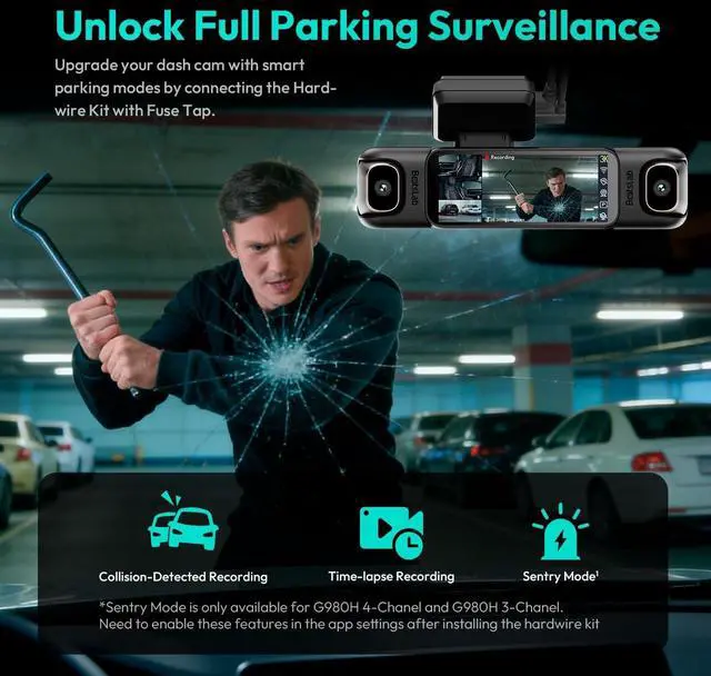 Alt view image 3 of 5 - BOTSLAB Type C Hardwire Kit with Fuse Tap, Exclusive for BOTSLAB Dash Cam G980H / G980H Pro / G980H Multi-Channel, Supports Parking Mode, Includes Double-3 Fuses Tap