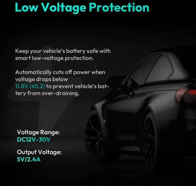 Alt view image 4 of 5 - BOTSLAB Type C Hardwire Kit with Fuse Tap, Exclusive for BOTSLAB Dash Cam G980H / G980H Pro / G980H Multi-Channel, Supports Parking Mode, Includes Double-3 Fuses Tap