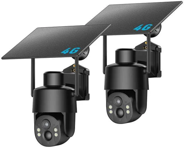 Main image of Tefrio 4G LTE Cellular Security Camera, No WiFi Needed, 4MP Live Video, 360 Full View, Built-in SIM Card, Color Night Vision, Instant Alerts, 2 Storage Ways, Solar Outdoor Camera for Off-Grid Areas