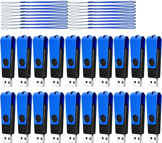 Main image of 8GB FAT32 USB Flash Drive 20 Pack TEWENE Bulk USB 2.0 Thumb Drives - Blue