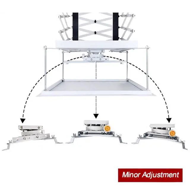 Alt view image 3 of 5 - PreAsion Electric 110V Projector Mount Ceiling Hidden Projector Mount with Wireless Remote Control 22LB Max Load for Cinema Church Running Distance 59In