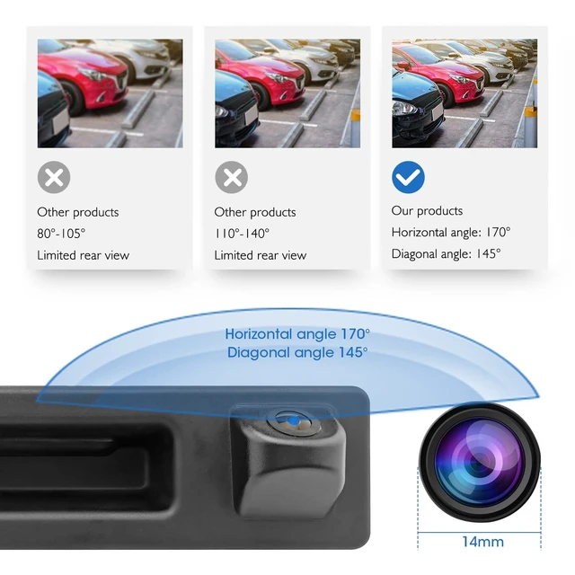 Alt view image 4 of 5 - Leadsign Tailgate Handle Backup Camera for BMW F-Chassis Code RCA Connector