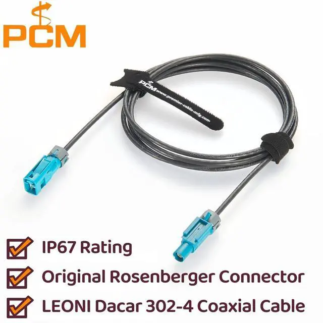Alt view image 2 of 5 - IP67 Waterproof Rosenberger Fakra Male to Female RF Coaxial Extension Cable 59Z176-C01-Z to 59Z163-003-Z Vehicle GPS Antenna for ADAS, Camera, Infotainment, GPS Navigation (2M/6.6FT)