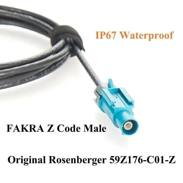 Alt view image 4 of 5 - IP67 Waterproof Rosenberger Fakra Male to Female RF Coaxial Extension Cable 59Z176-C01-Z to 59Z163-003-Z Vehicle GPS Antenna for ADAS, Camera, Infotainment, GPS Navigation (2M/6.6FT)