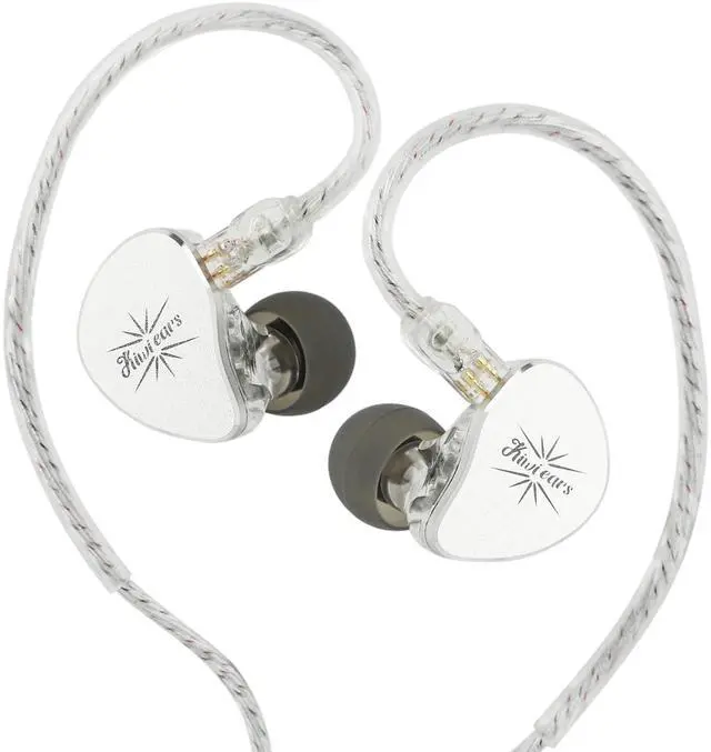 Main image of HIFIXAUDIO Kiwi Ears Belle in-Ear Monitor, 10mm DLC Diaphragm Driver Earphone, HiFi Wired Earbuds with Detachable Silver-Plated 2-Pin Cable for Audiophile Gaming (Without Mic, Silver)