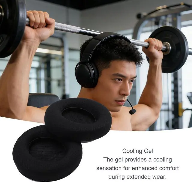 Alt view image 3 of 5 - Wisoqu Ear Pads Replacement for AW720H AW520H, Ear Cushions with Breathable Mesh Fabric Foam, Enhanced Sound Isolation