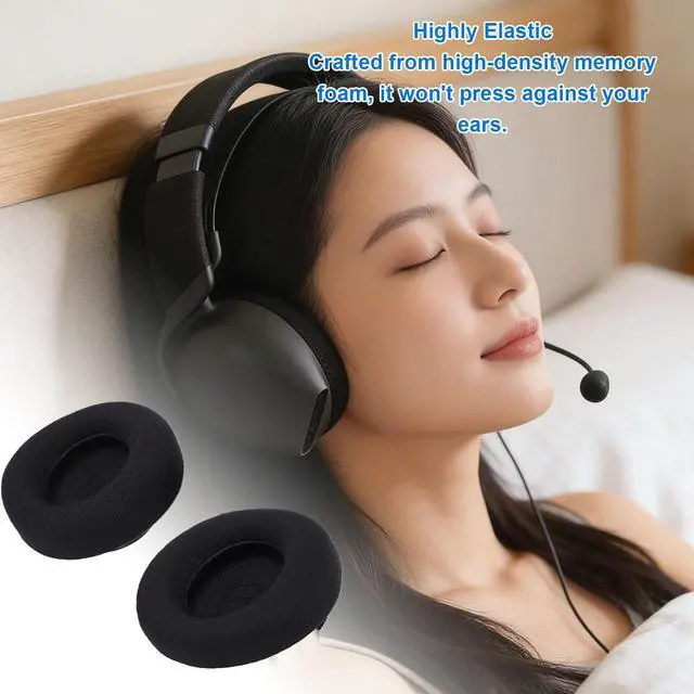 Alt view image 2 of 5 - Wisoqu Ear Pads Replacement for AW720H AW520H, Ear Cushions with Breathable Mesh Fabric Foam, Enhanced Sound Isolation