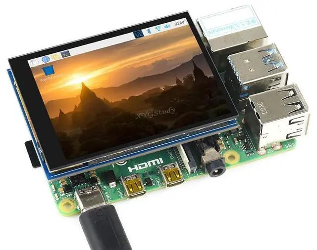 Alt view image 3 of 5 - XYGStudy 2.8inch IPS 480640 Display LCD DPI Interface Capacitive Touch Screen Fully Laminated Toughened Glass Cover for Raspberry Pi 4B/3B+/3B/2B/Zero/Zero W WH Raspbian Kali