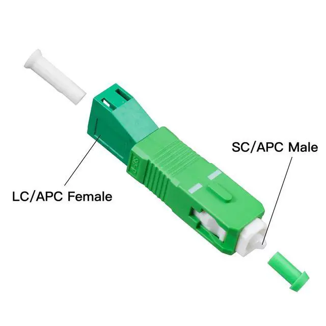 Alt view image 4 of 5 - Xunsomten - 8pcs SC/APC Male to LC/APC Female Fiber Optic Adapter