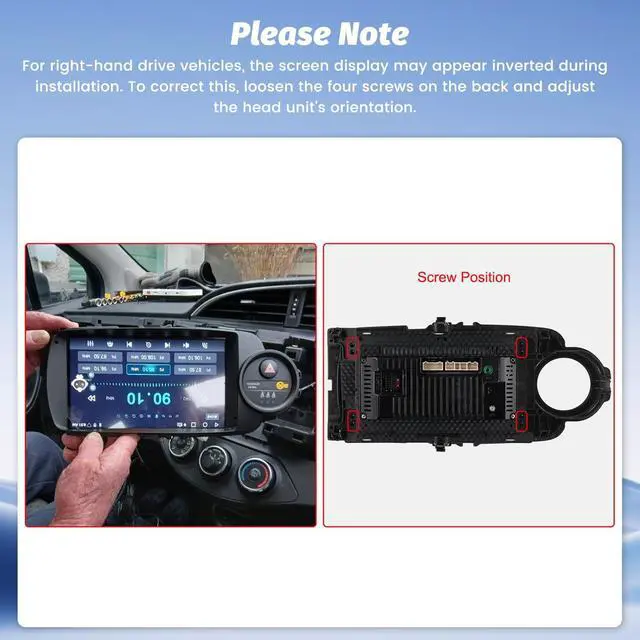 Alt view image 3 of 5 - 8 Core 4+64G Car Radio for Toyota Yaris 2012 2013 2014 2015 2016 2017, 9 inch 1280 * 720 Touch Screen for Yaris Car Stereo with CarPlay Android Auto Bluetooth 5.0 32EQ DSP FM RDS Mirror Link SWC