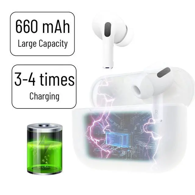 Alt view image 5 of 5 - BRABURG Wireless Charging Case Replacement Compatible with AirPods Pro 1st & 2nd Generation, Charger Case with Sync Button, Lightnting Charging Port