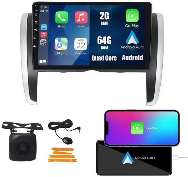 Main image of Wostoke Car CarPlay Android Auto Navigation Stereo GPS Radio Reverse Camera Display 9" IPS Touchscreen Headunit Tablet Pad Media Player for Toyota Allion 2007-2020, if Applicable Quad Core 2G+64G
