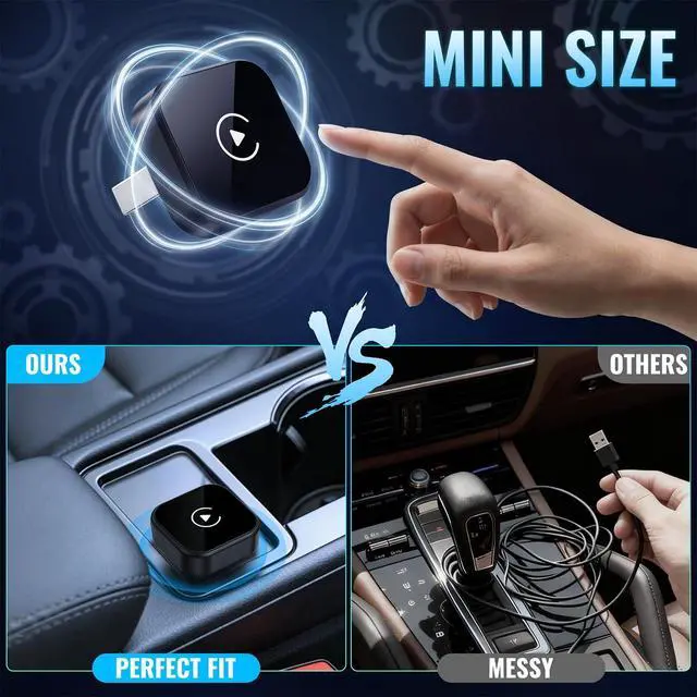 Alt view image 2 of 5 - 2 in 1 CarPlay Android Auto Adapter Mini USB for iPhone iOS10+ Android11+