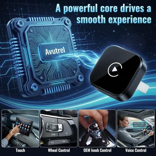 Alt view image 5 of 5 - 2 in 1 CarPlay Android Auto Adapter Mini USB for iPhone iOS10+ Android11+