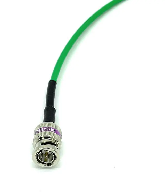 Alt view image 5 of 5 - AV-Cables 12G-SDI BNC to BNC Cable, Premium Mini RG59 75 Ohm UHD Broadcast Video Coax, Supports SD/HD/3G/6G/12G-SDI (6ft, Green)