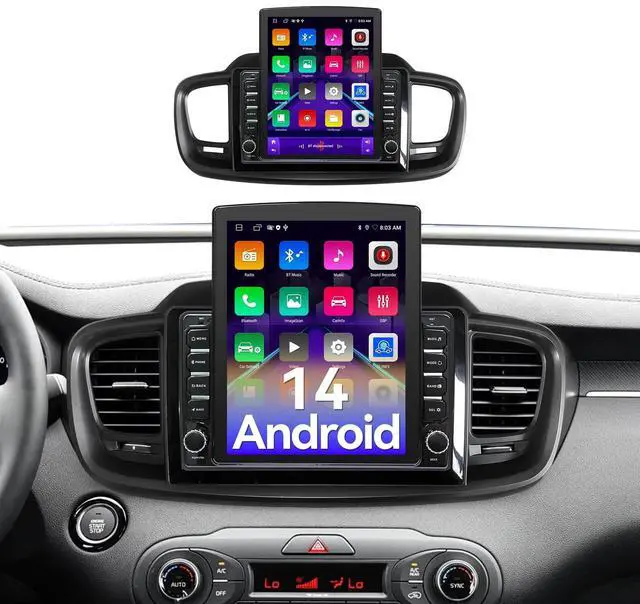 Main image of Android 14 Car Stereo Radio Head Unit Compatible with Kia Sorento 2016 2017 2018 2019 2020 9.7" Touch Screen Audio Receiver with CarPlay & Android Auto GPS WiFi Buletooth Back Camera FM GPS 2+64G