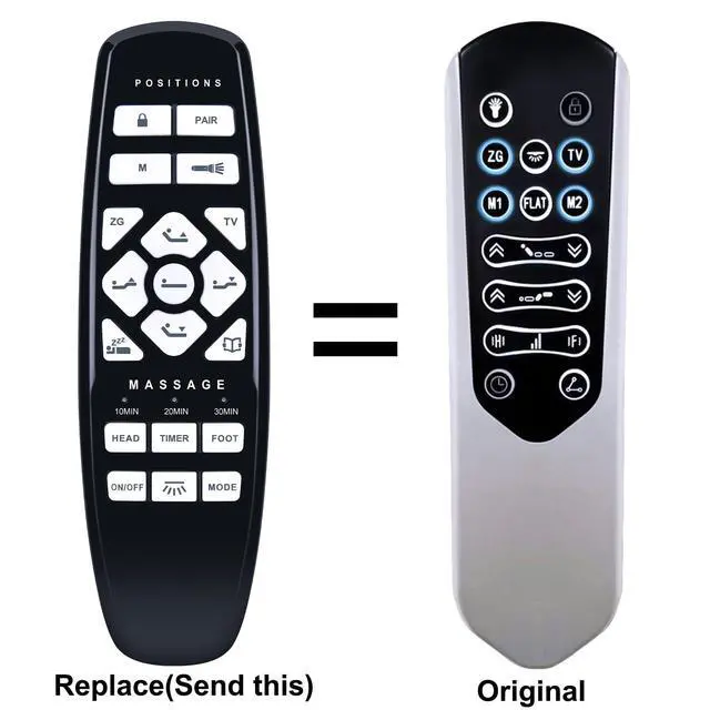 Alt view image 2 of 5 - Snrigw Replacement Remote Control RF.27.19.02 for GhostBed, Fromann, ASONLY, ESHINE Adjustable Bed