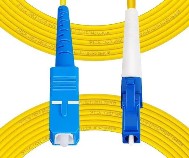 Main image of Fibergaga-3m(10ft) OS2 SC to LC Fiber Patch Cable, Single Mode, Simplex, Length Option: 0.5M(1.6ft)-100m(328ft) 9/125m 2.0mm Diameter Fiber Optic Cable, OS1/OS2 Compatible - 5 Pack
