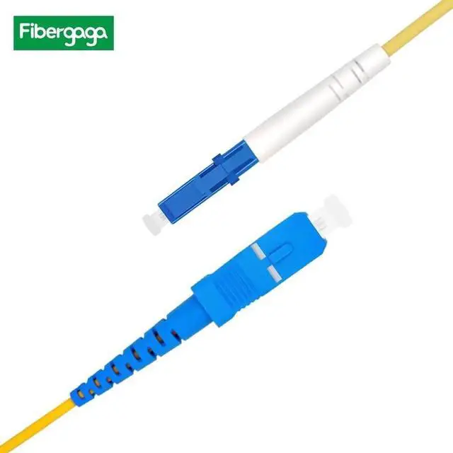 Alt view image 4 of 5 - Fibergaga-3m(10ft) OS2 SC to LC Fiber Patch Cable, Single Mode, Simplex, Length Option: 0.5M(1.6ft)-100m(328ft) 9/125m 2.0mm Diameter Fiber Optic Cable, OS1/OS2 Compatible - 5 Pack