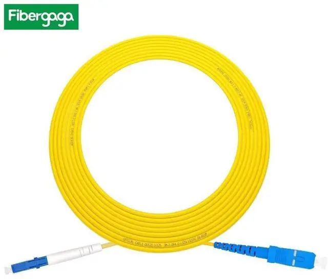 Alt view image 5 of 5 - Fibergaga-3m(10ft) OS2 SC to LC Fiber Patch Cable, Single Mode, Simplex, Length Option: 0.5M(1.6ft)-100m(328ft) 9/125m 2.0mm Diameter Fiber Optic Cable, OS1/OS2 Compatible - 5 Pack