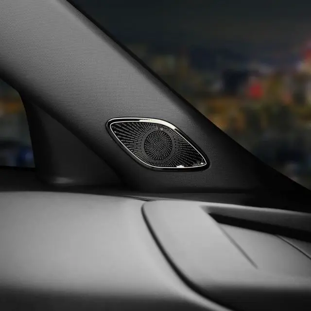 Alt view image 2 of 5 - Amzcar 2pcs Audio Tweeter Speaker Cover Car A-Pillar Small Horn Stainless Steel Compatible with Chevy Trailblazer 2021-2025 Accessories (Black)