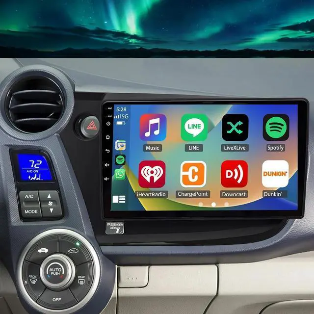 Main image of 9 Inch Android 13 Car Stereo Radio for Insight 2009-2014 w/GPS Navigation WiFi Bluetooth w/Carplay and Android Auto Car Music Player AHD Camera Microphone