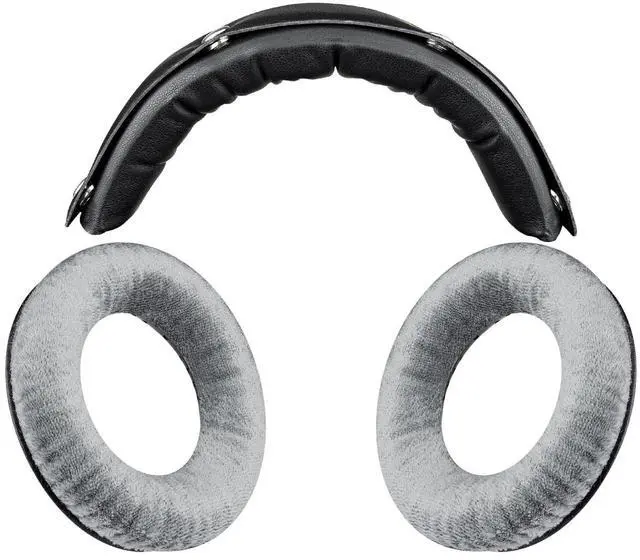 Main image of SOULWIT Replacement Kit for Beyerdynamic DT 770/DT770 PRO Headphones, Velour Ear Pads Cushions + Protein Leather Headband - Grey